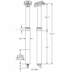 Race Face Turbine R Dropper Vario Sattelstuetze 30,9 X 418 Mm Hub 150 Mm Ohne Hebel -Cane Creek Verkäufe 39512 3