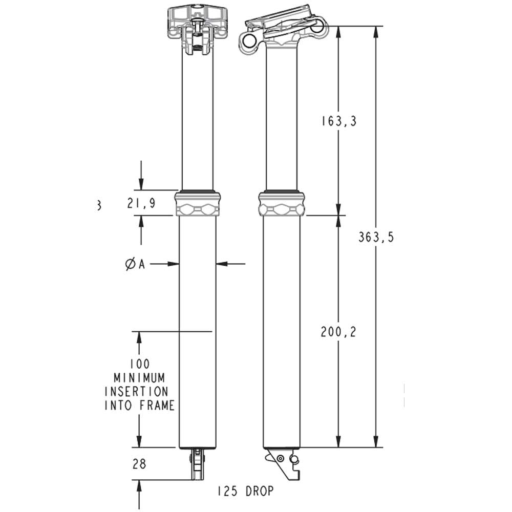 Race Face Turbine R Dropper Vario Sattelstuetze 30,9 X 363 Mm Hub 125 Mm Ohne Hebel 6 Race Face Turbine R Dropper Vario Sattelstuetze 30,9 X 363 Mm Hub 125 Mm Ohne Hebel – Bild 4