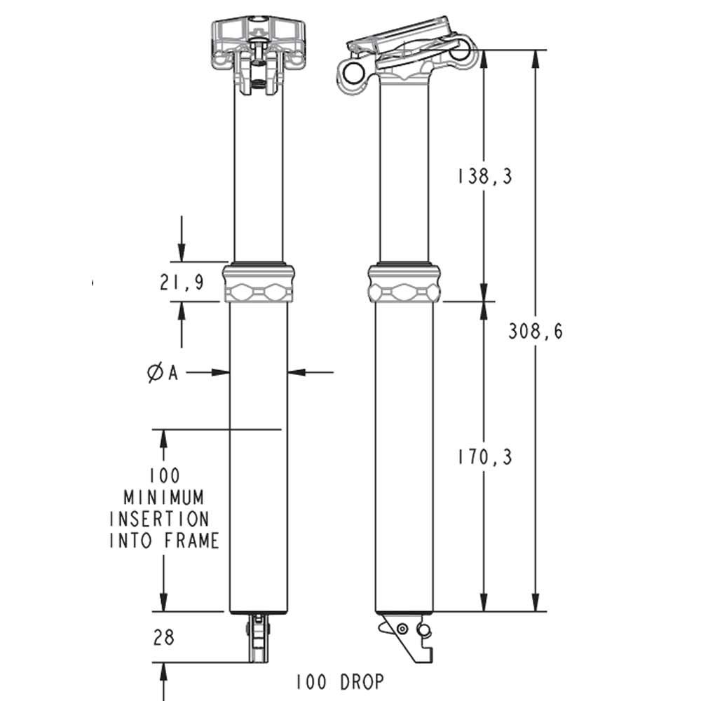Race Face Turbine R Dropper Vario Sattelstuetze 30,9 X 308 Mm Hub 100 Mm Ohne Hebel 6 Race Face Turbine R Dropper Vario Sattelstuetze 30,9 X 308 Mm Hub 100 Mm Ohne Hebel – Bild 4