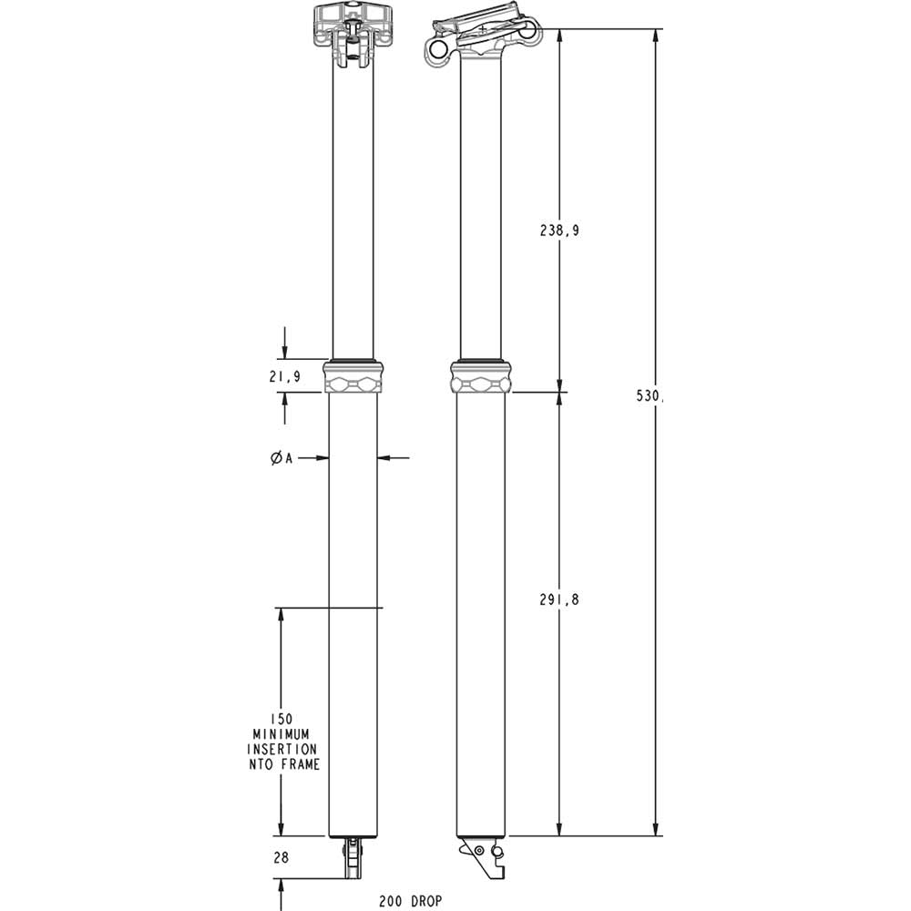 Race Face Turbine R Dropper Vario Sattelstuetze 31,6 X 530 Mm Hub 200mm Ohne Hebel 6 Race Face Turbine R Dropper Vario Sattelstuetze 31,6 X 530 Mm Hub 200mm Ohne Hebel – Bild 4